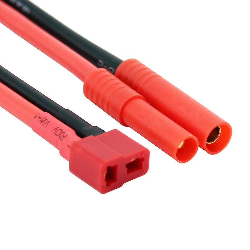 OliRC 2pcs 4mm Bullet Banana HXT Connector to Female T-Plug Connector Adapter with 12awg 10cm Wire(C70-2) - Image 4